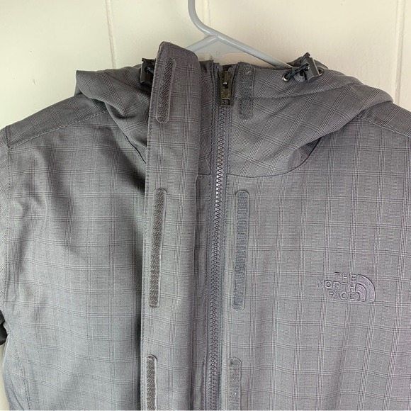 The North Face Full Zip Jacket Hooded Hyvent Goose Down Belt Gray Women’s Medium - Picture 6 of 11